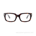 New Handmade Polished Full Rim Rectangle Acetate Frames Unisex Fashion Eyeglasses